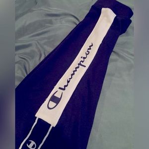 Navy Blue Champion Sweatpants Embroidered Men’s Fleece Joggers